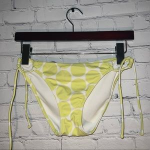 Victoria’s Secret Yellow & White Polka Dot Bikini Bottoms size S
